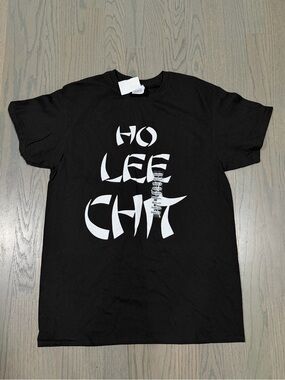 NEW NWT Black HO LEE CHIT Funny Shirt MEN’S size MEDIUM M Delta Pro Weight Tee
